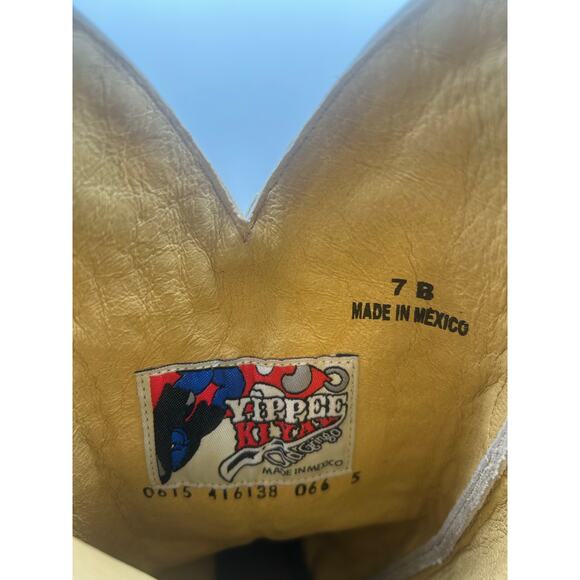 Old Gringo Yippee Ki Yay 13” Western Boots 7  Leather Stars Stripes US Flag - Picture 12 of 13